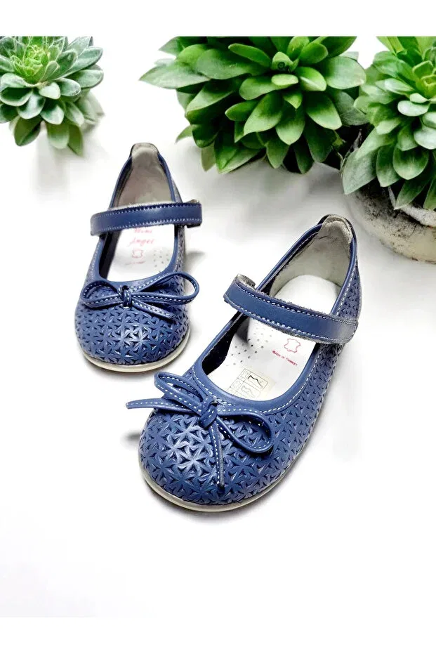Детские балетки для девочек с бантом Gokcekundura06, Navy Blue
