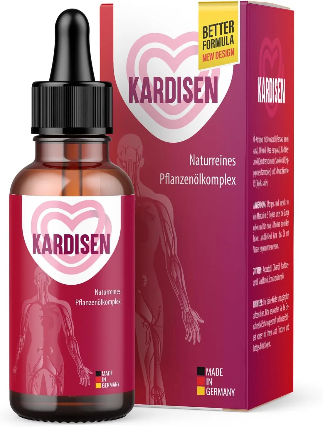 Масло для тела Cardisen Drops, Natural Pure Plant Oil Complex, 30 мл, 1 Bottle Mayproducts