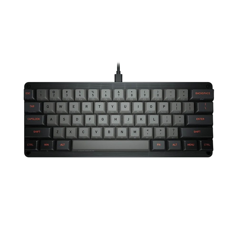 

Игровая клавиатура Cougar Puri Mini RGB, DSA Key Cap, Red Switch, чёрный/серый