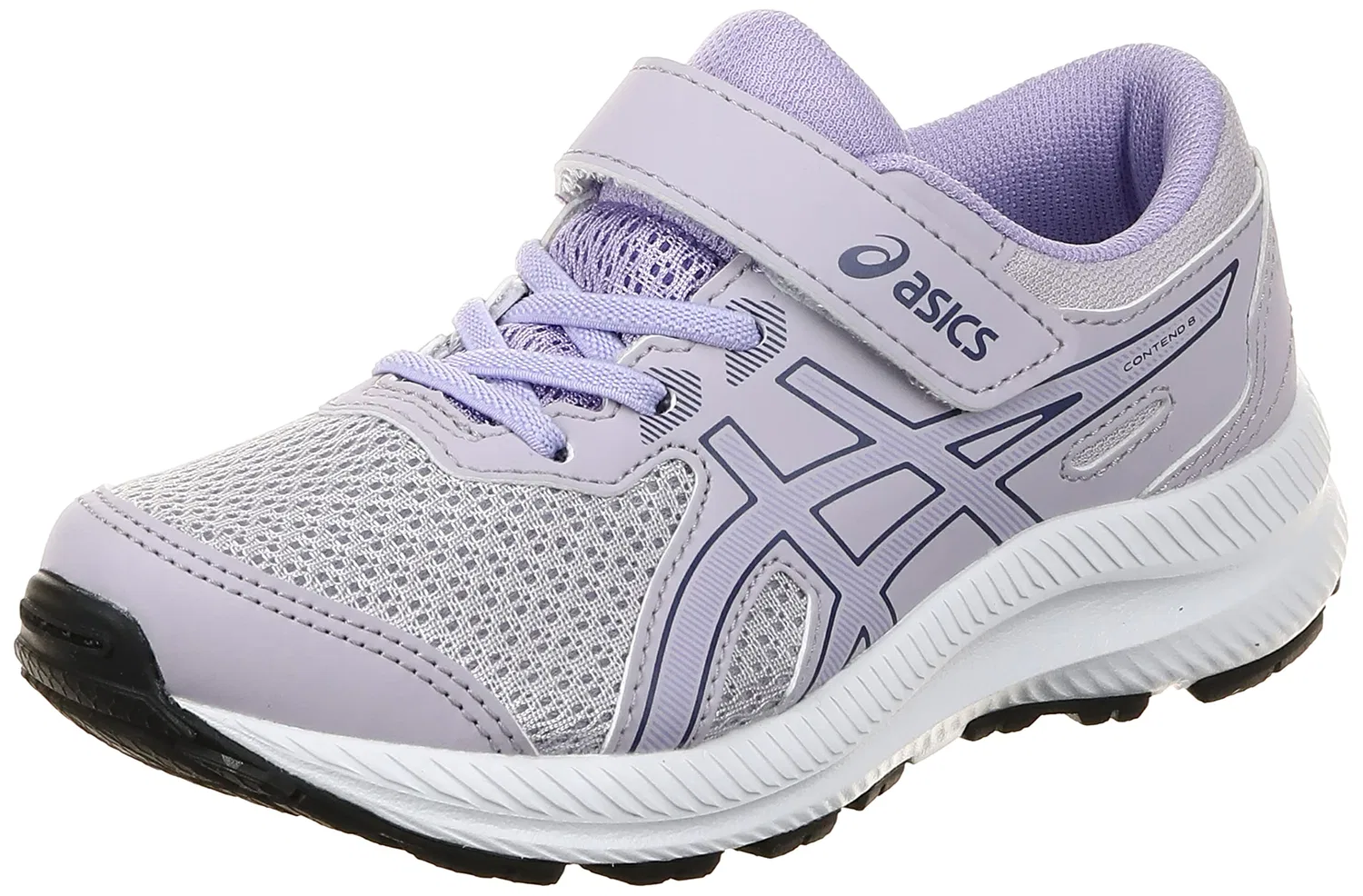 Детские кроссовки для мальчиков с липучкой Contend 8 ASICS, Dusk Violet Digital Violet