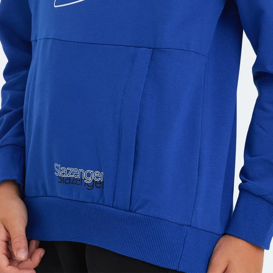 Детский свитшот с капюшоном и карманом LINK Slazenger, Черный — фото 4
