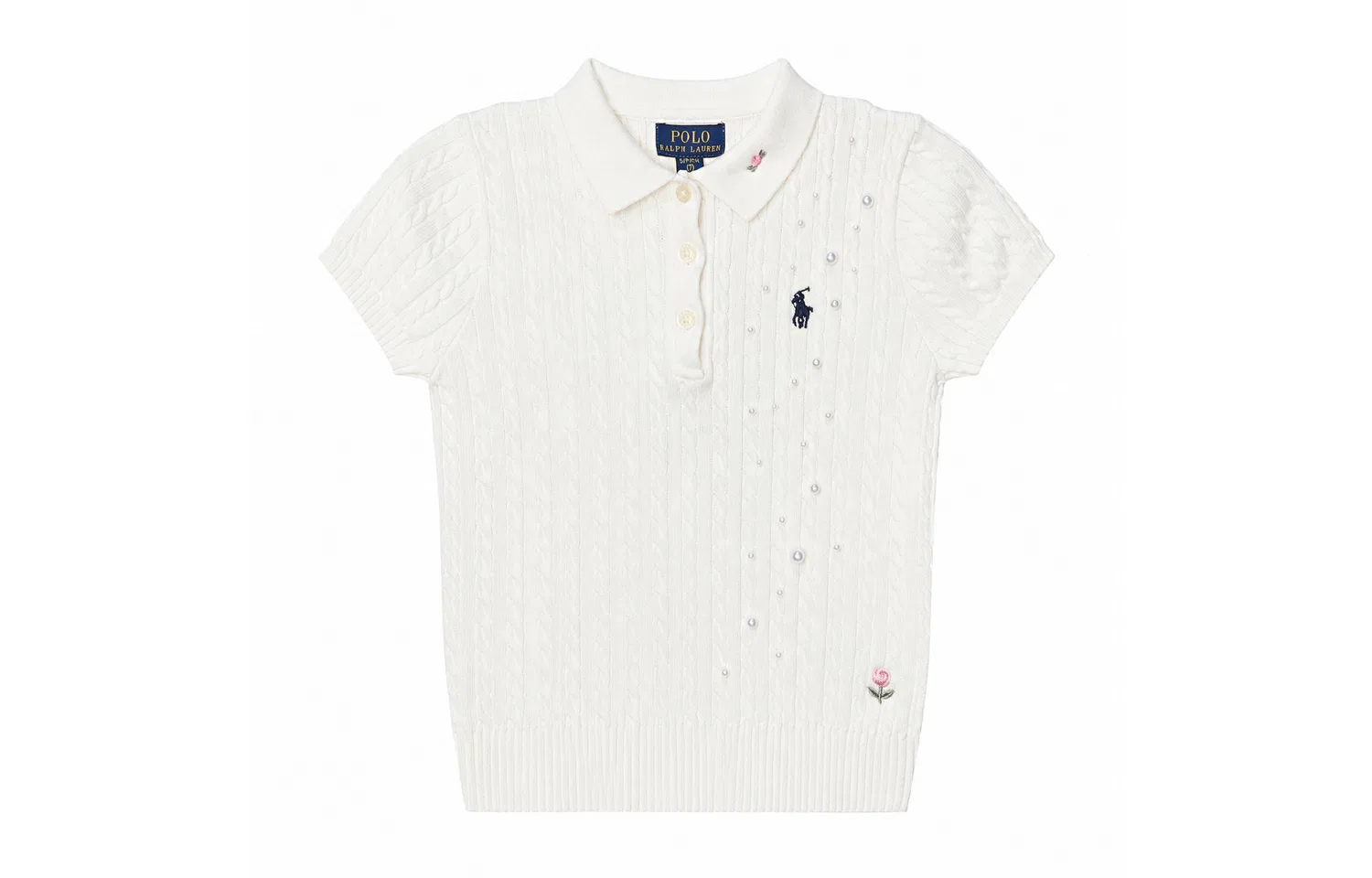 Свитер с поло Polo Ralph Lauren, White