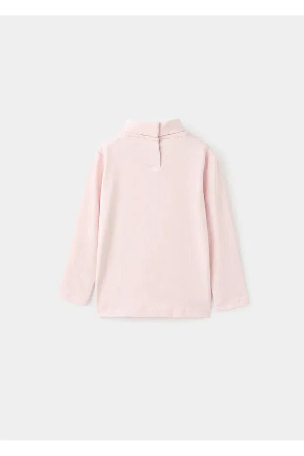 Детская хлопковая футболка с длинным рукавом Mango Baby, Pink — фото 2
