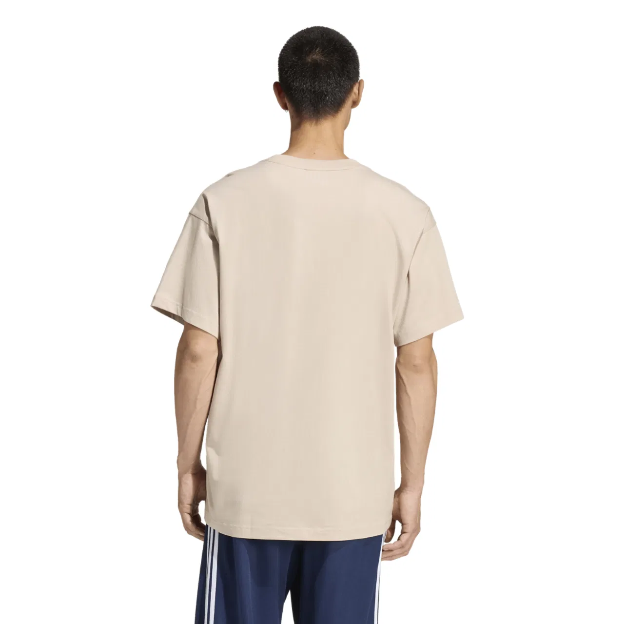 Футболка мужская Trefoil Essentials OS Adidas, цвет Stone Khaki/White — фото 2