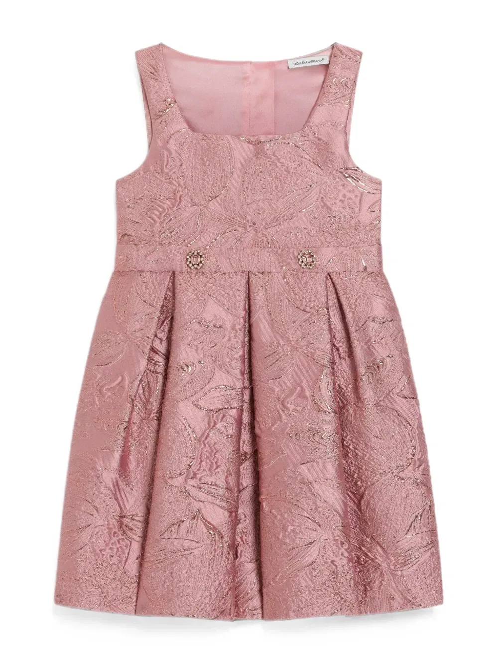 Парчовое платье люрекс Dolce & Gabbana Kids, розовый — фото 2