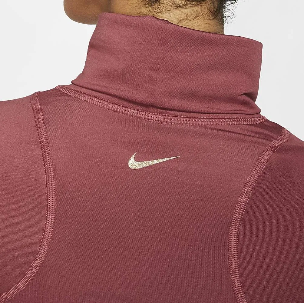 Женская длинная футболка с воротником Nike, Metallic — фото 3