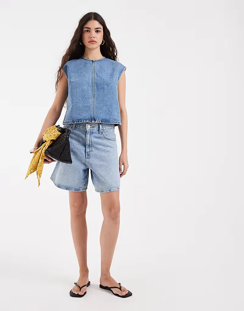 Джинсовая футболка Levi's, синий — фото 4
