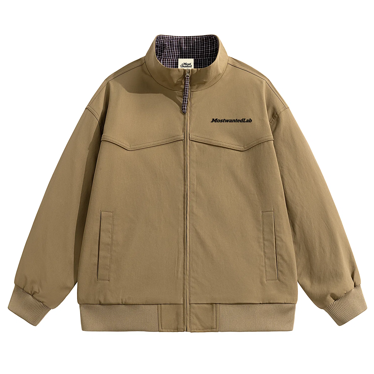 Детское пальто с воротником-стойкой Dark Khaki MostwantedLab