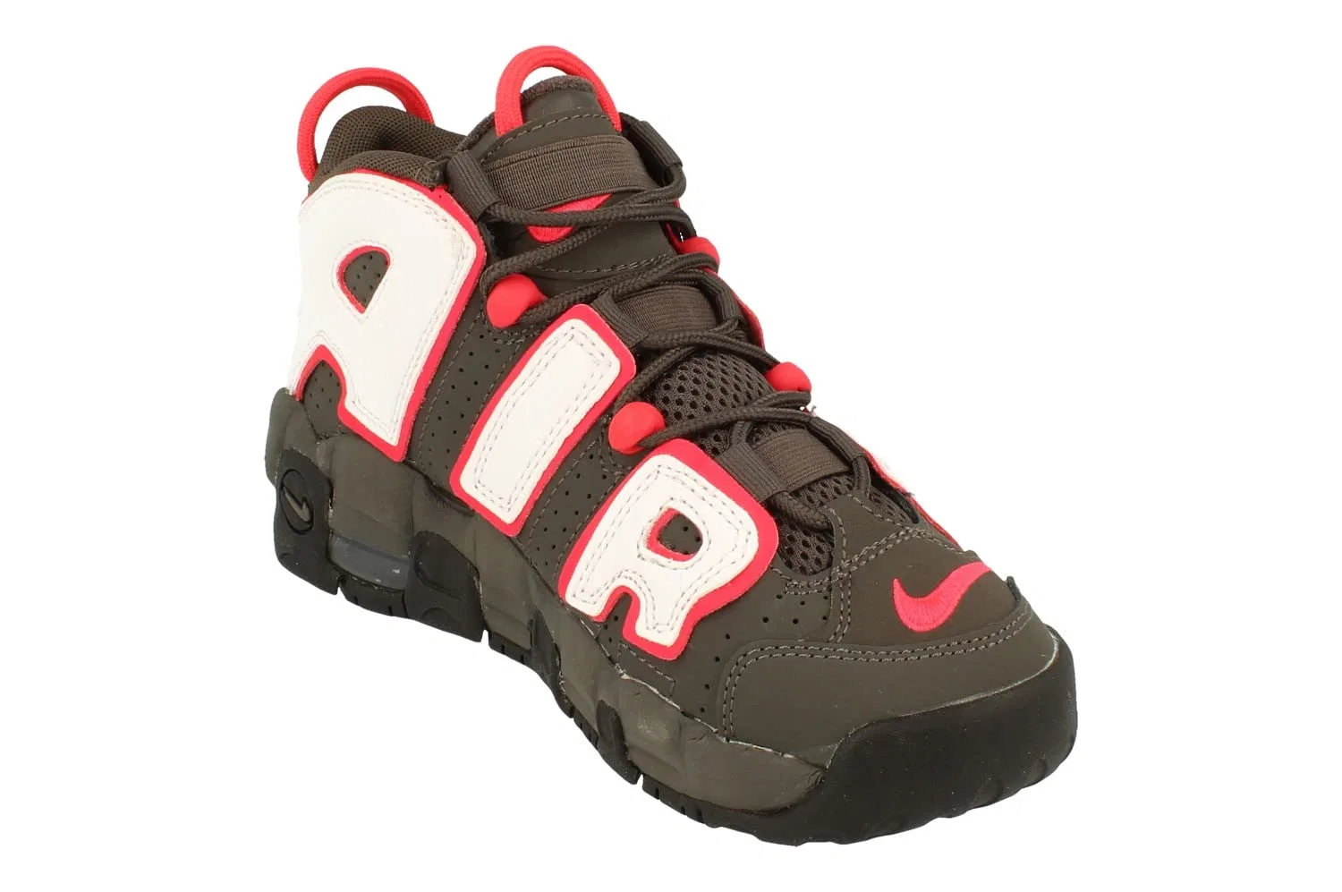 Детские кроссовки для мальчиков с амортизацией NIKE Air More Uptempo GS NIKE, Medium Ash White Black 200 — фото 4