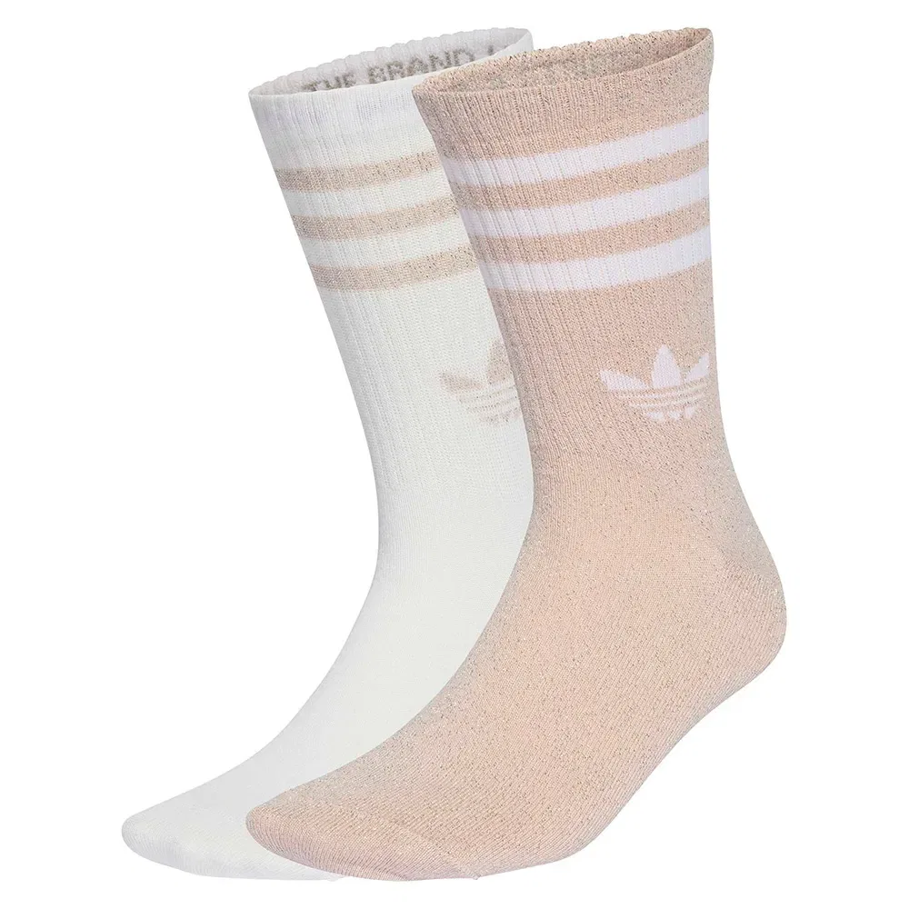 Женские носки с блестками Adidas Originals 3 Stripes Glitter, Pink
