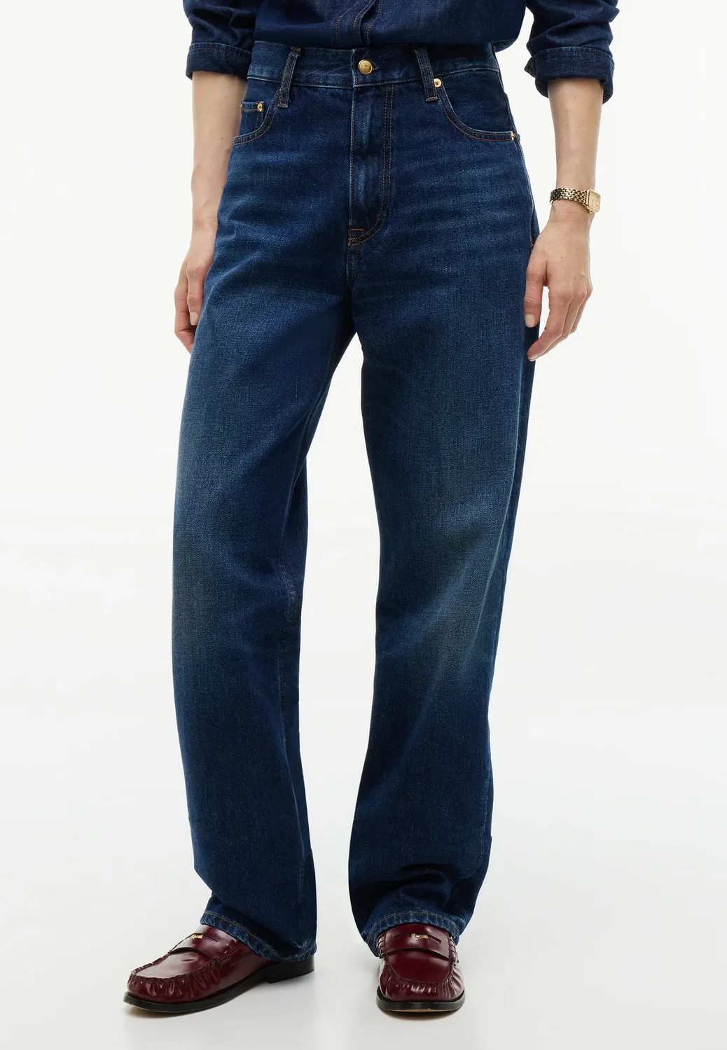 Сара прямые джинсы Tommy Hilfiger, Dark Blue Denim — фото 4