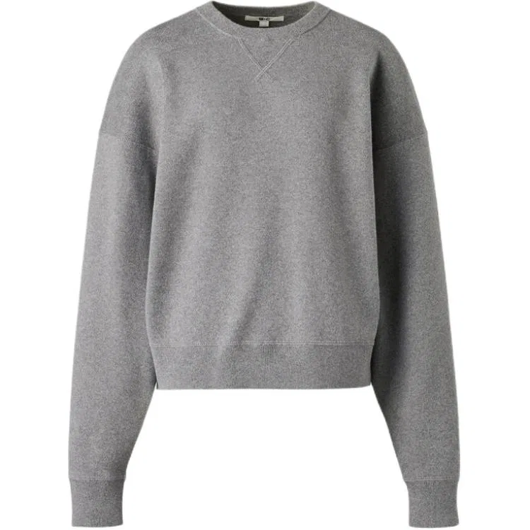 Женский трикотажный свитер с круглым вырезом Gray UNIQLO