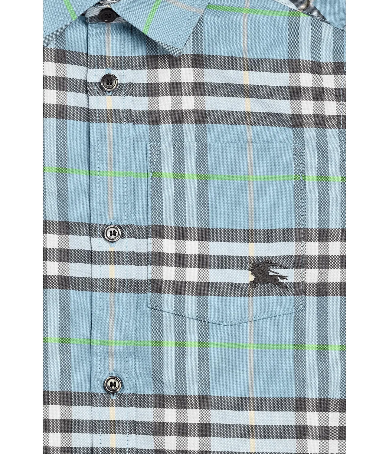Рубашка в клетку "Билли" (для младенцев/малышей) Burberry Kids, Misty Blue IP Check — фото 3