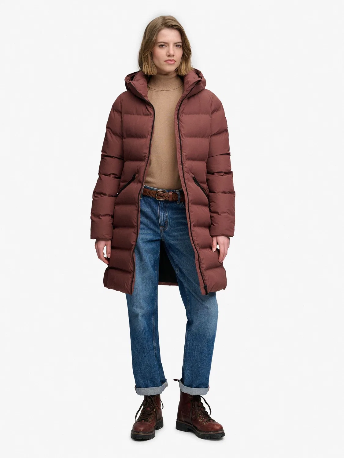 Куртка стеганая City Mid Superdry, коричневый — фото 4