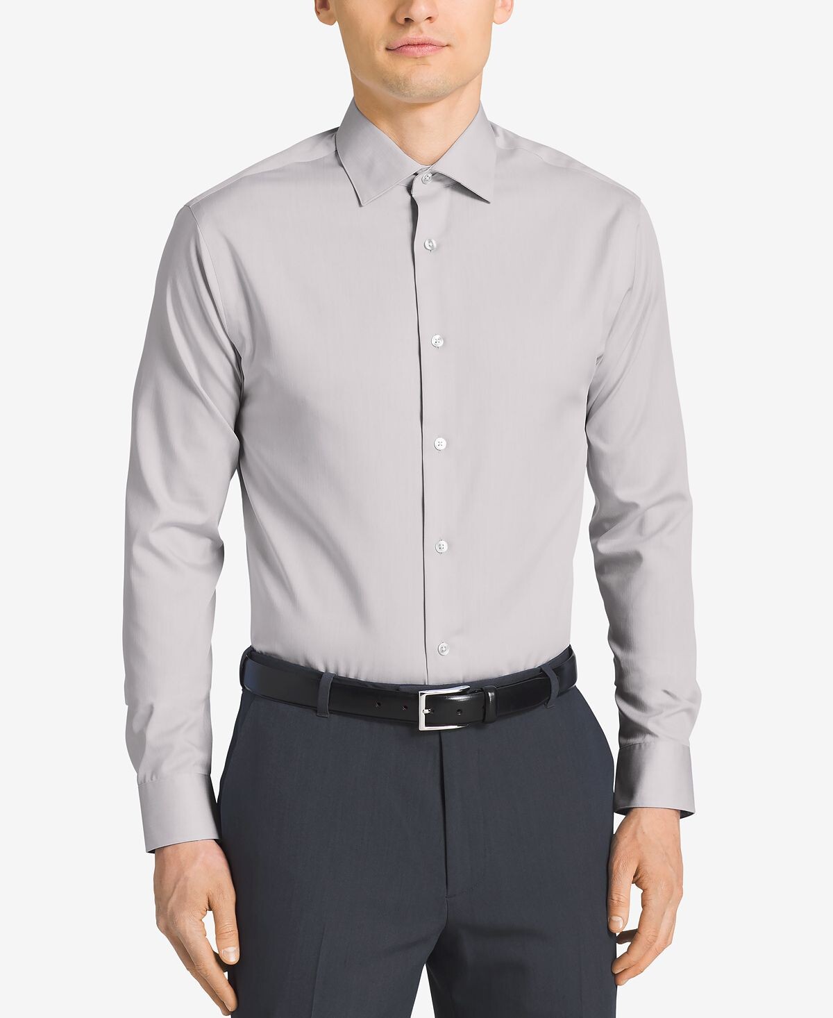 Мужская классическая рубашка calvin klein steel classic-fit non-iron performance с воротником в елочку Calvin Klein — фото 4