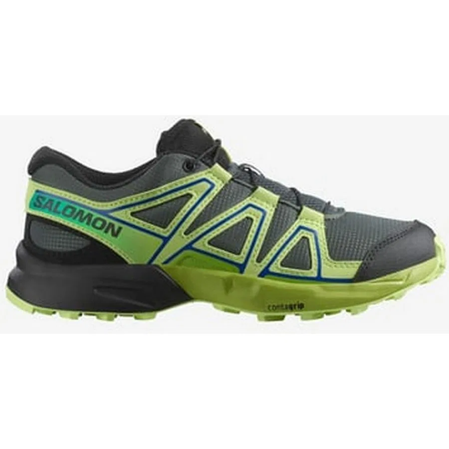 Детские кроссовки для outdoor с протектором Salomon Speedcross J, Зеленый