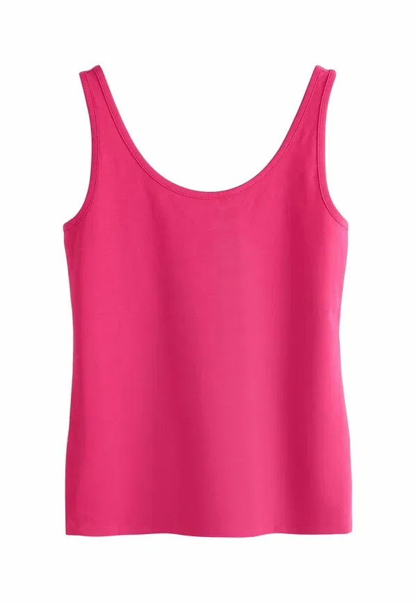 Топ-майка 5 шт, комплект, Regular fit, Next, Green, Berry, Pink, Orange, Yellow, зеленый/желтый/оранжевый/розовый — фото 3