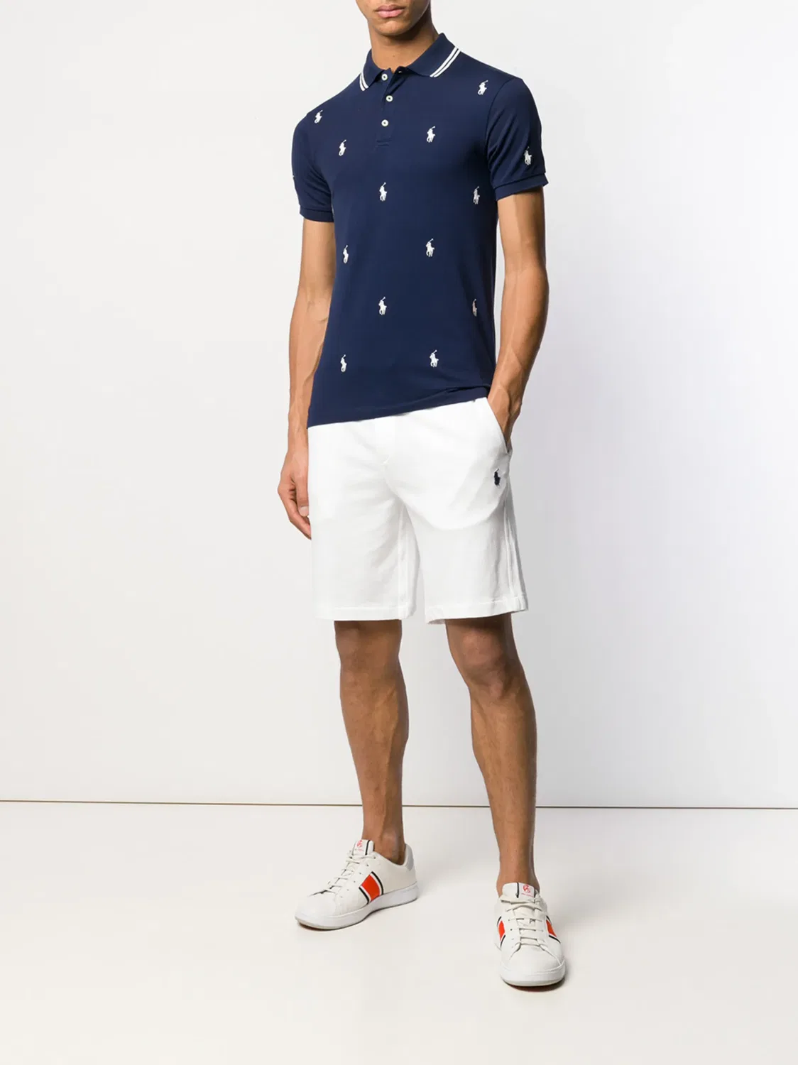 Polo Ralph Lauren Шорты с логотипом белые — фото 2