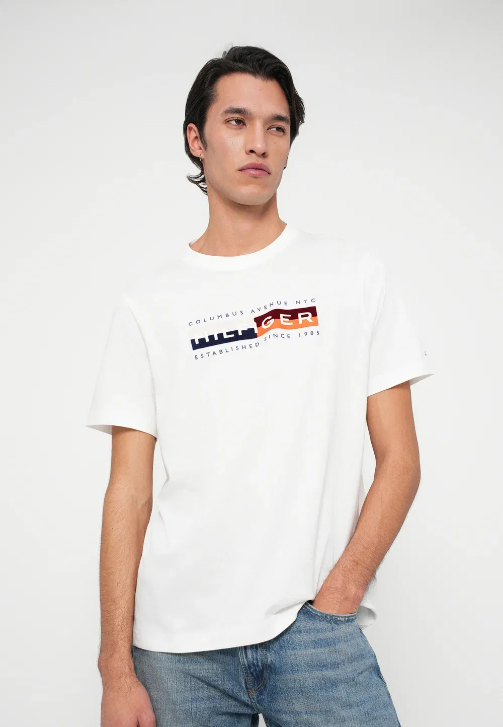 Джинсы прямого кроя с эффектом потертости - джинсы свободного покроя Tommy Hilfiger, Tye Blue — фото 4