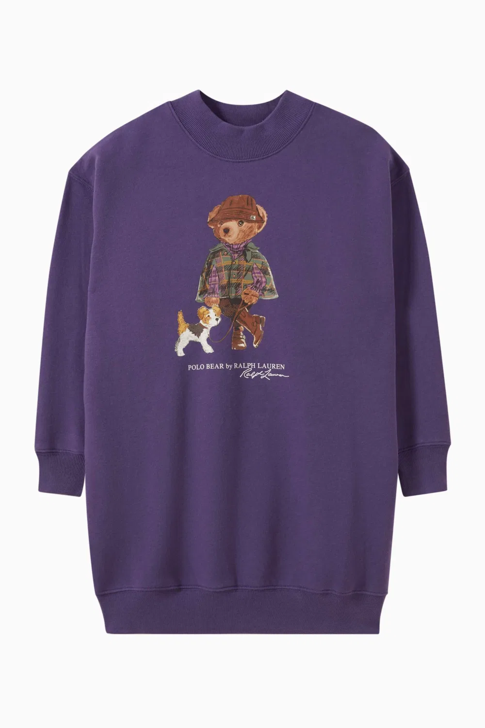 Платье с принтом Polo Bear Fleece Mock Neck Polo Ralph Lauren