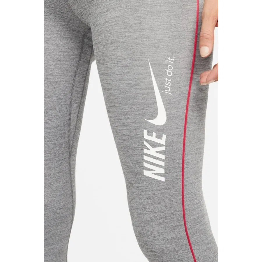 Леггинсы спортивные с карманами One Dri Fit Training Printed Grey Nike, Серый — фото 3