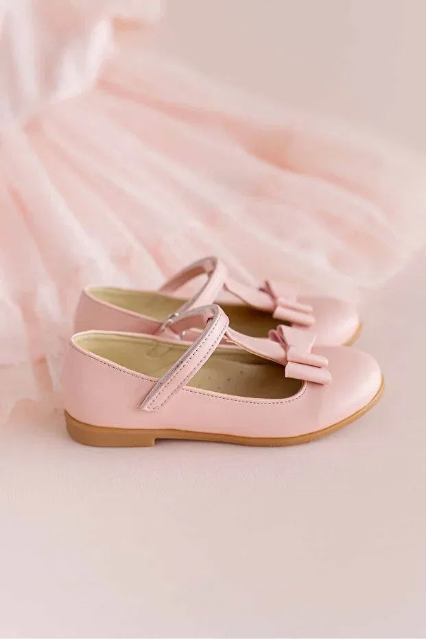 Детские балетки для девочек из экокожи Classical Bebbini, Pink — фото 3