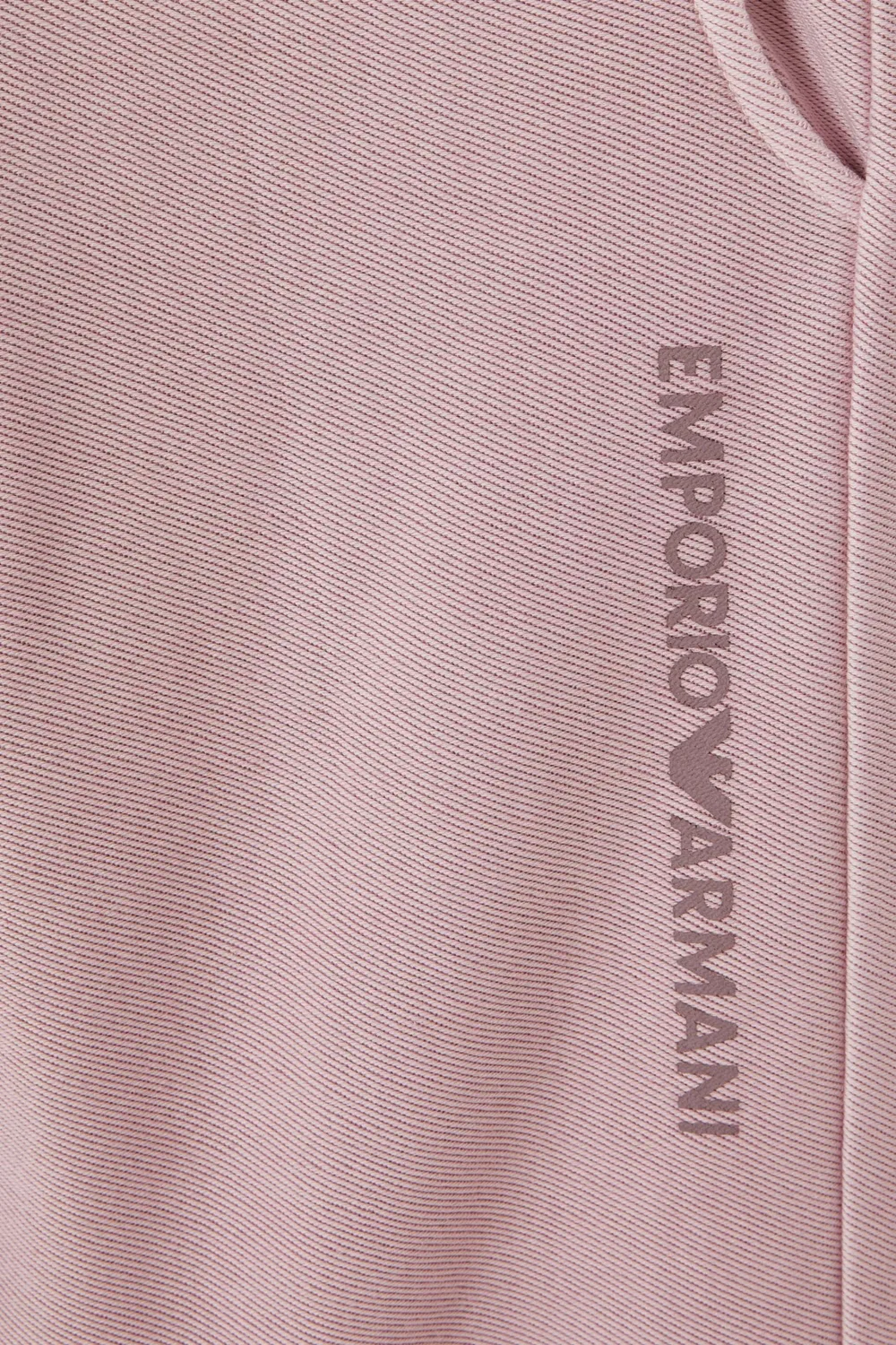 Брюки хлопковые с логотипом Emporio Armani, розовый — фото 4