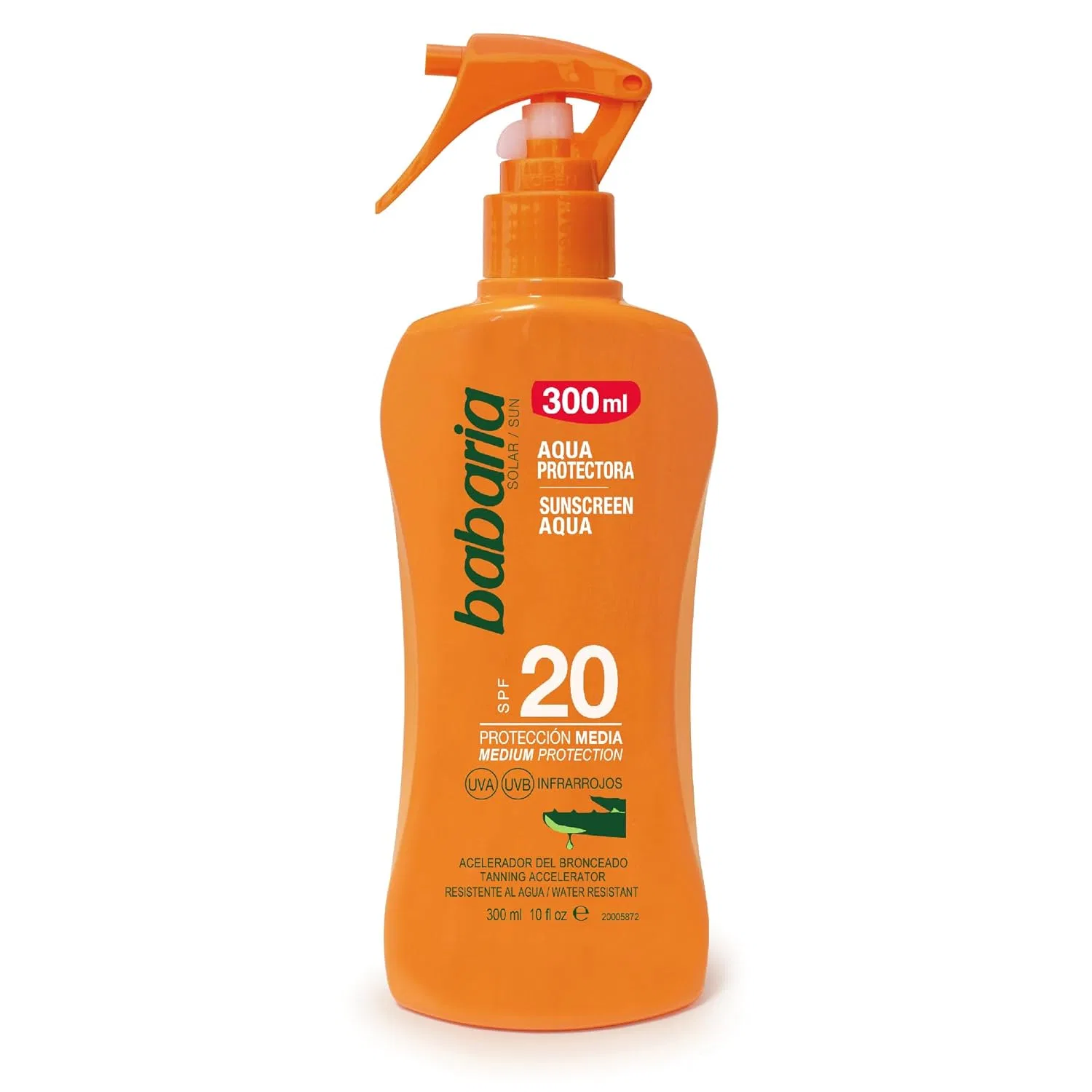 Спрей солнцезащитный SPF 20 Babaria Aqua Aloe, 300 мл
