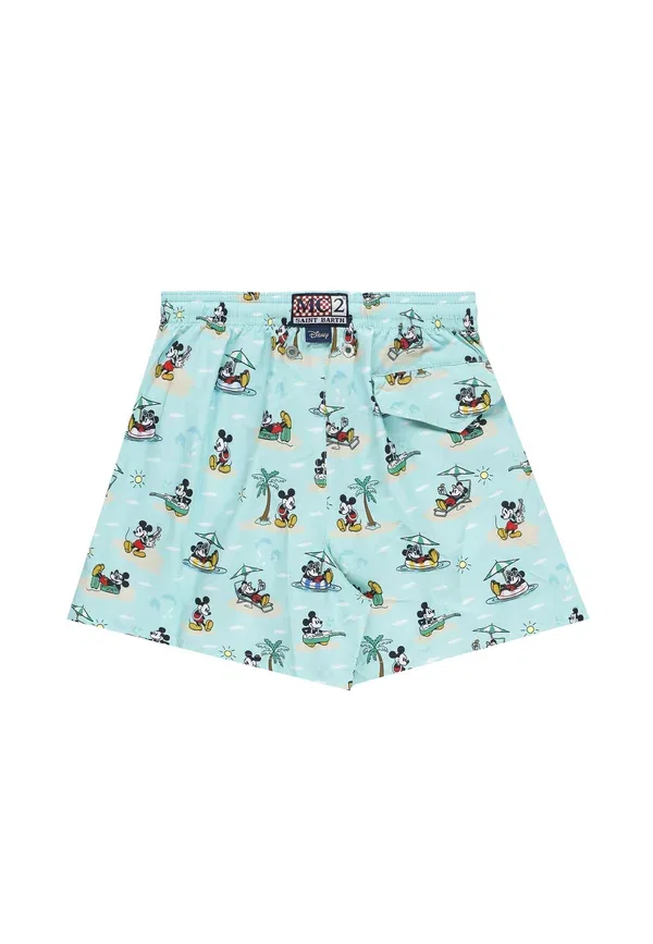 Пластиковые шорты Costume jean swimming shorts Mc2 Saint Barth, celeste, светло-голубой — фото 2
