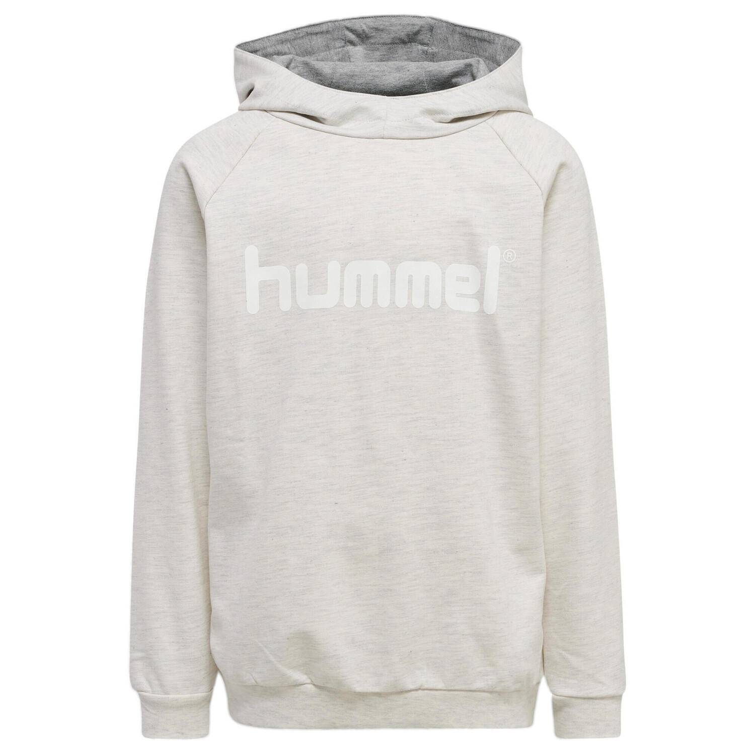 

Hmlgo Kids Cotton Logo Hoodie Хлопковая толстовка с капюшоном унисекс для детей HUMMEL, туманно-серый/бежевый/бежевый