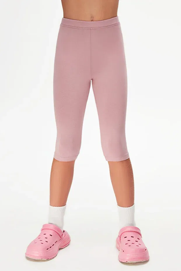 Детские леггинсы для девочек хлопковые Basics Lovetti, Dusty Rose — фото 2