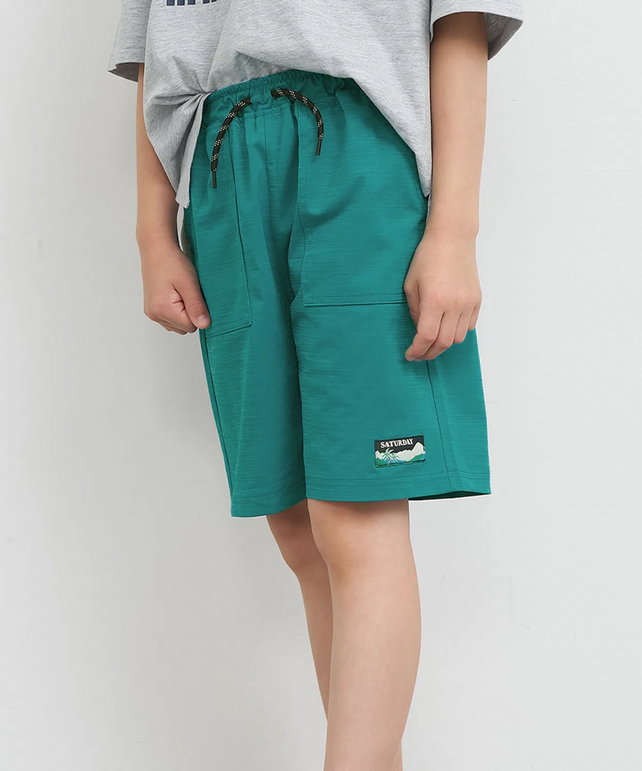Coca（coca） Детские шорты с логотипом и принтом, хлопковые, Turquoise Blue, coca