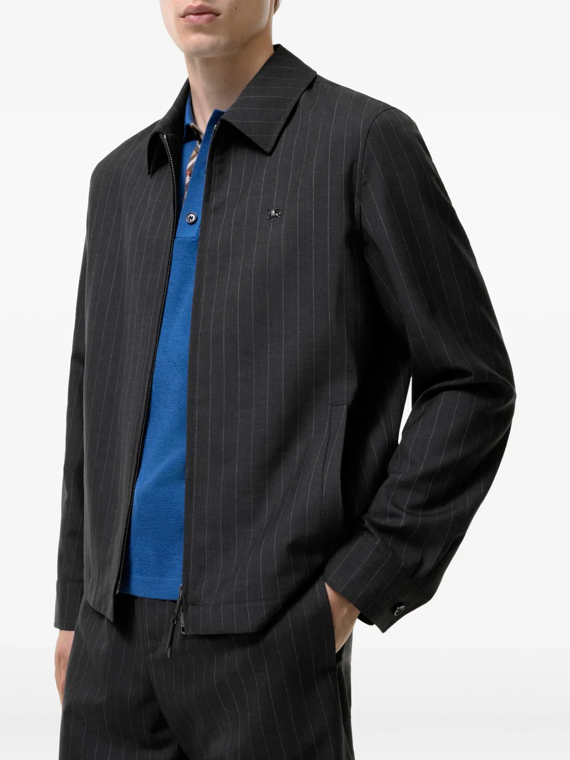 Куртка Harrington Bloomsbury из шерсти Burberry, серый — фото 2