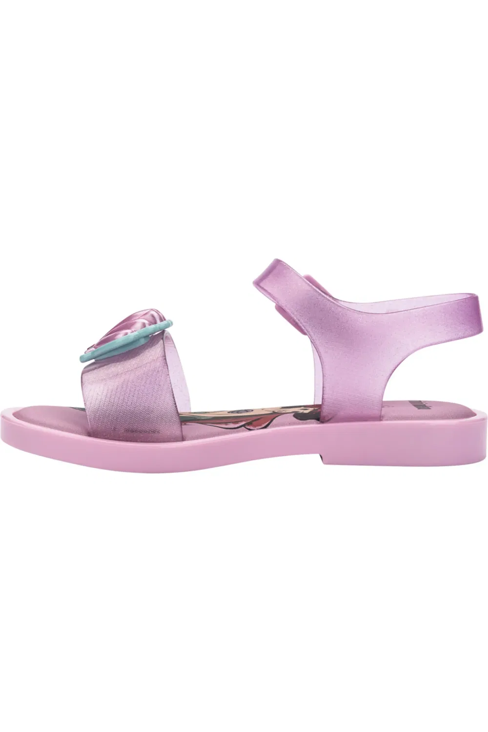 Детские сандалии джерси с принцессой Disney Mar Mini Melissa, Pink Glitt — фото 3