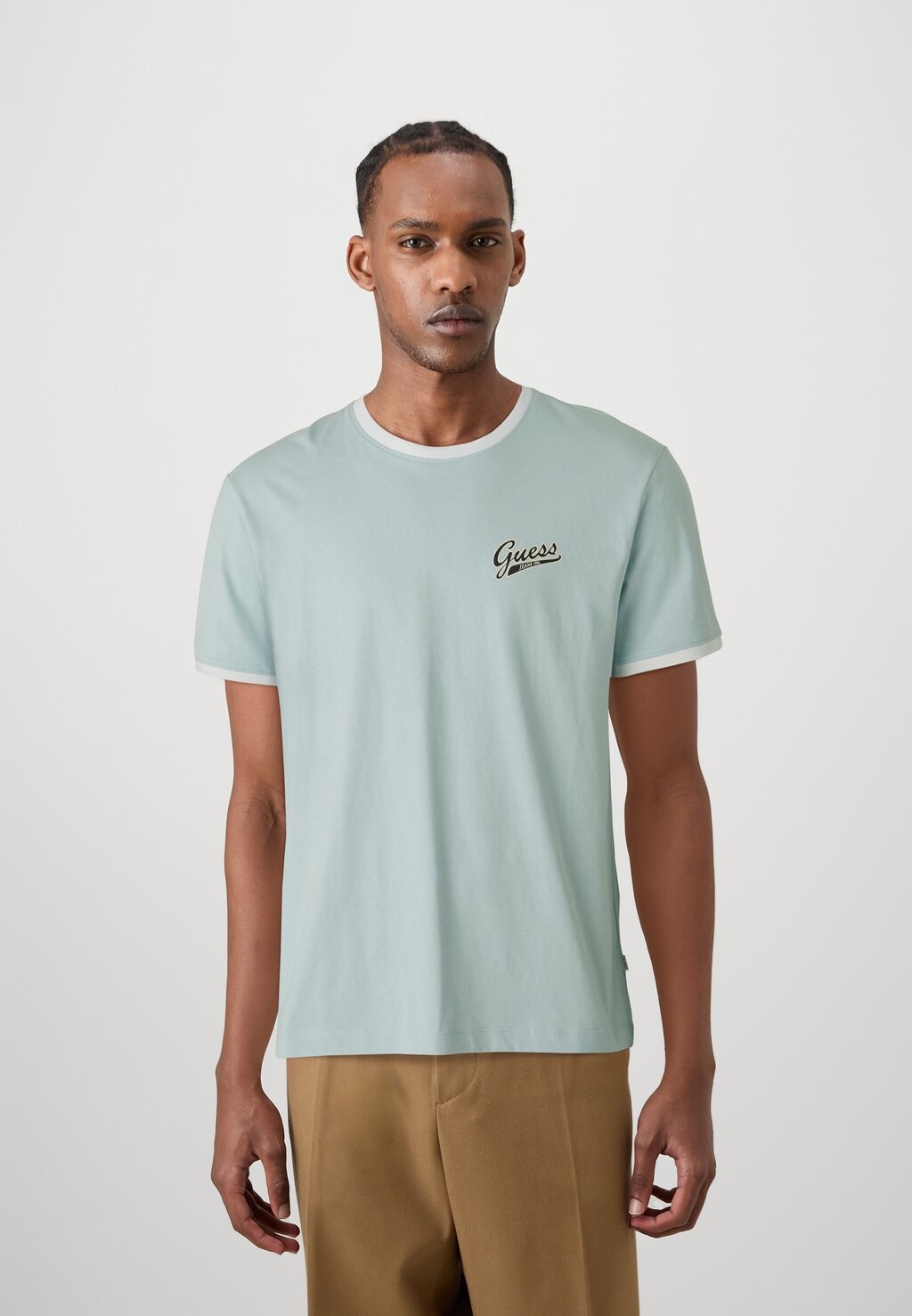 

Простая футболка SCRIPT Guess Jeans, синий