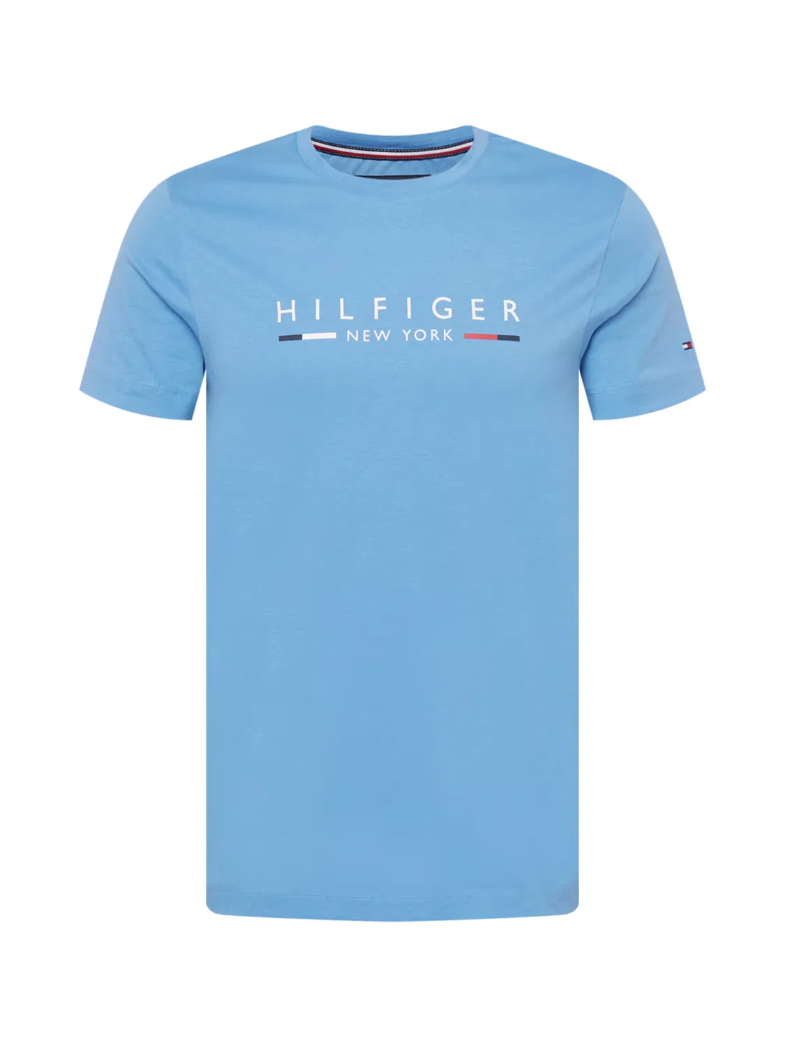 Рубашка Tommy Hilfiger Slim NYC Logo темно-синего и светло-голубого цвета