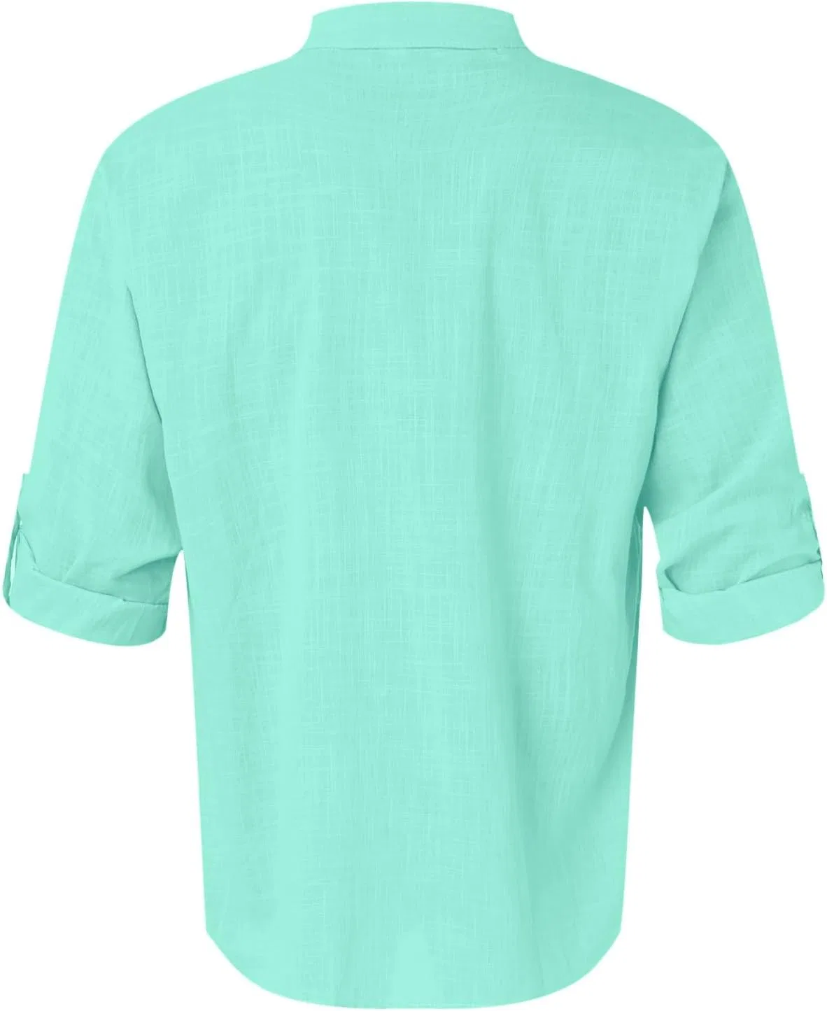 Мужская свободная рубашка с пуговицами Cotton Linen, Green — фото 4
