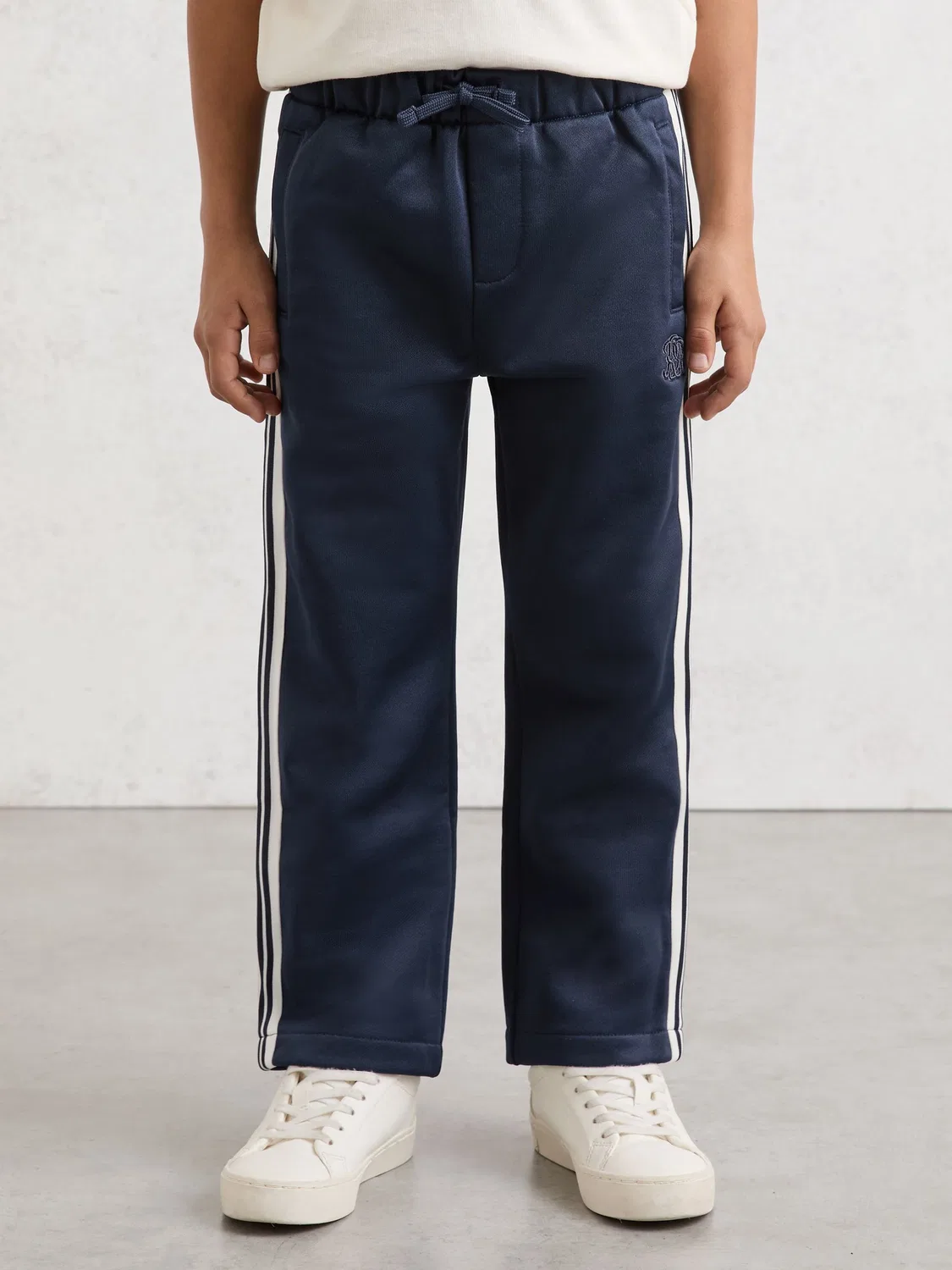 Джоггеры Foster из хлопкового микса Reiss, Navy Blue