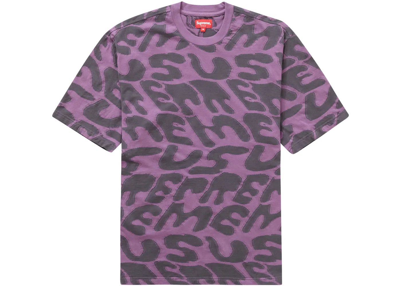 Мужская футболка с принтом Supreme Stacked Intarsia S/S Top Purple