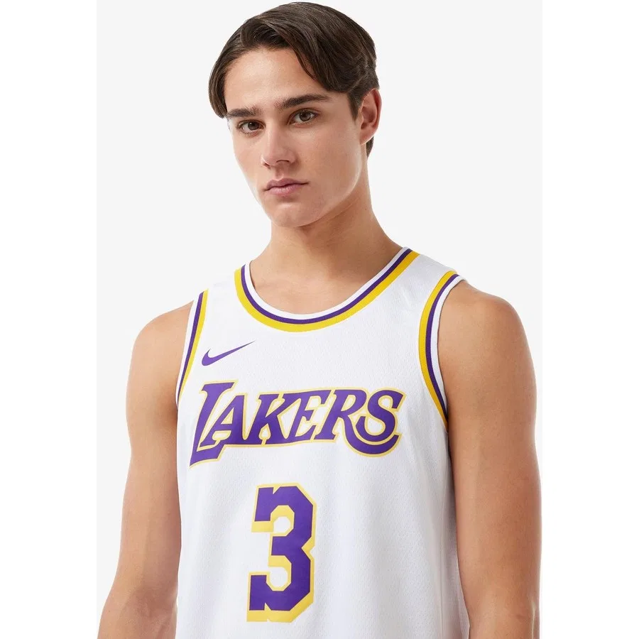 Футболка Nike с принтом Los Angeles Lakers Association, Белый — фото 4
