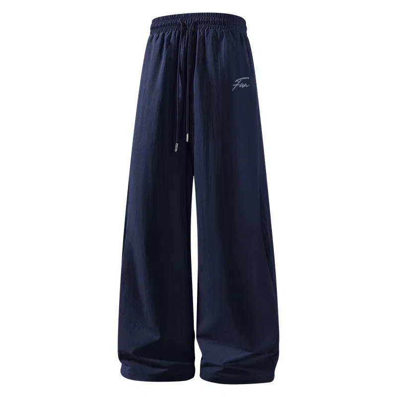Детские брюки прямого кроя из сетчатого материала MINISO, Navy Blue