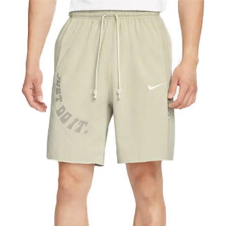 Шорты Men's Nike Logo Embroidered Alphabet Printing Elastic Waistband Straight Casual Shorts Light Stone Gray DX6136-118 — фото 4
