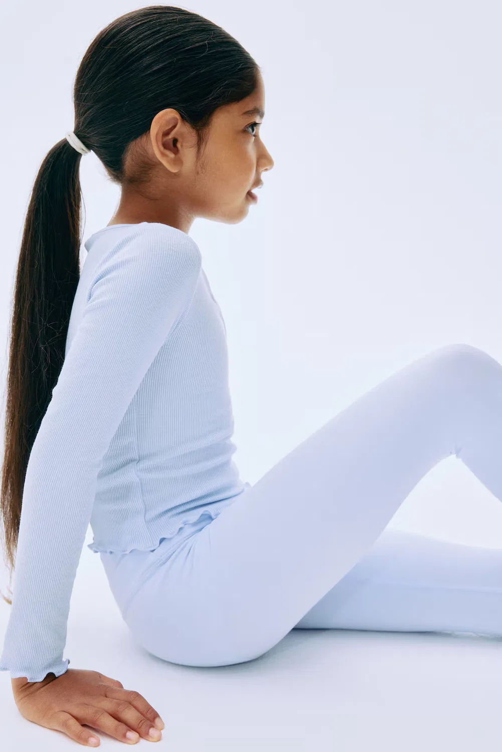 Спортивные леггинсы с мягкой подкладкой H&M, Eisblau — фото 4