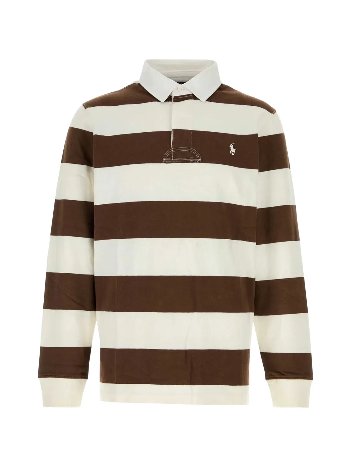 Рубашка-регби The Iconic коричневая Polo Ralph Lauren, коричневый