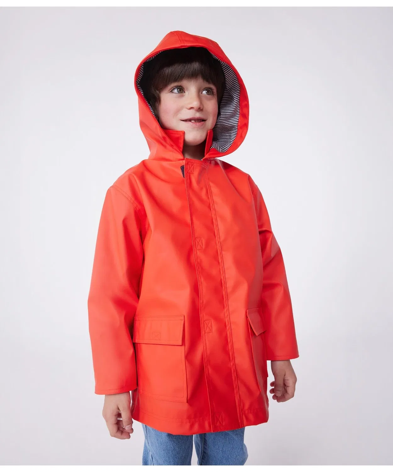 Детская куртка-парка без принта с капюшоном PETIT BATEAU, Red
