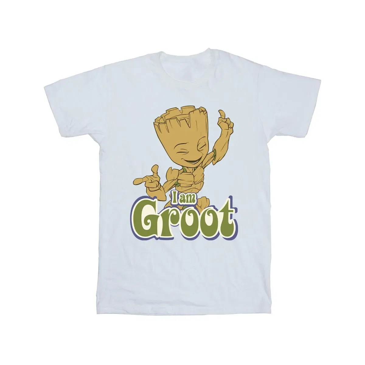 Футболка хлопковая Groot Dancing Guardians Of The Galaxy, White — фото 2