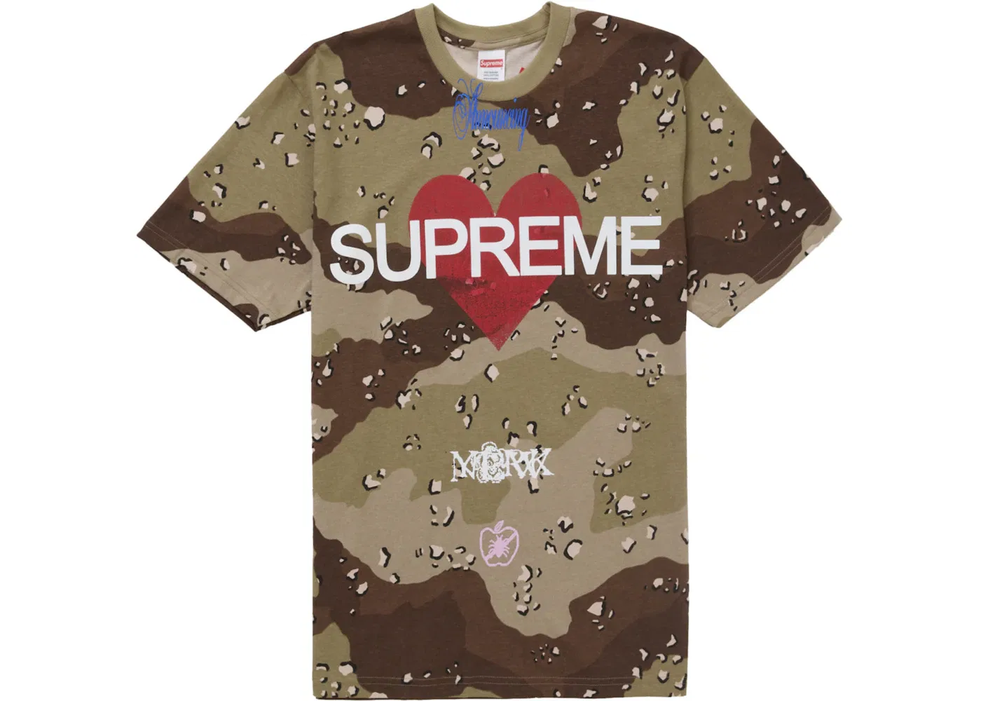 Мужская футболка с принтом Supreme Tee, Chocolate Chip Camo