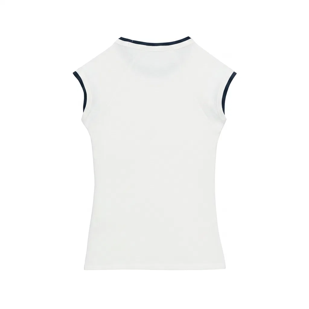 Женская футболка с круглым вырезом Frosted White ZARA, Frosted White — фото 3