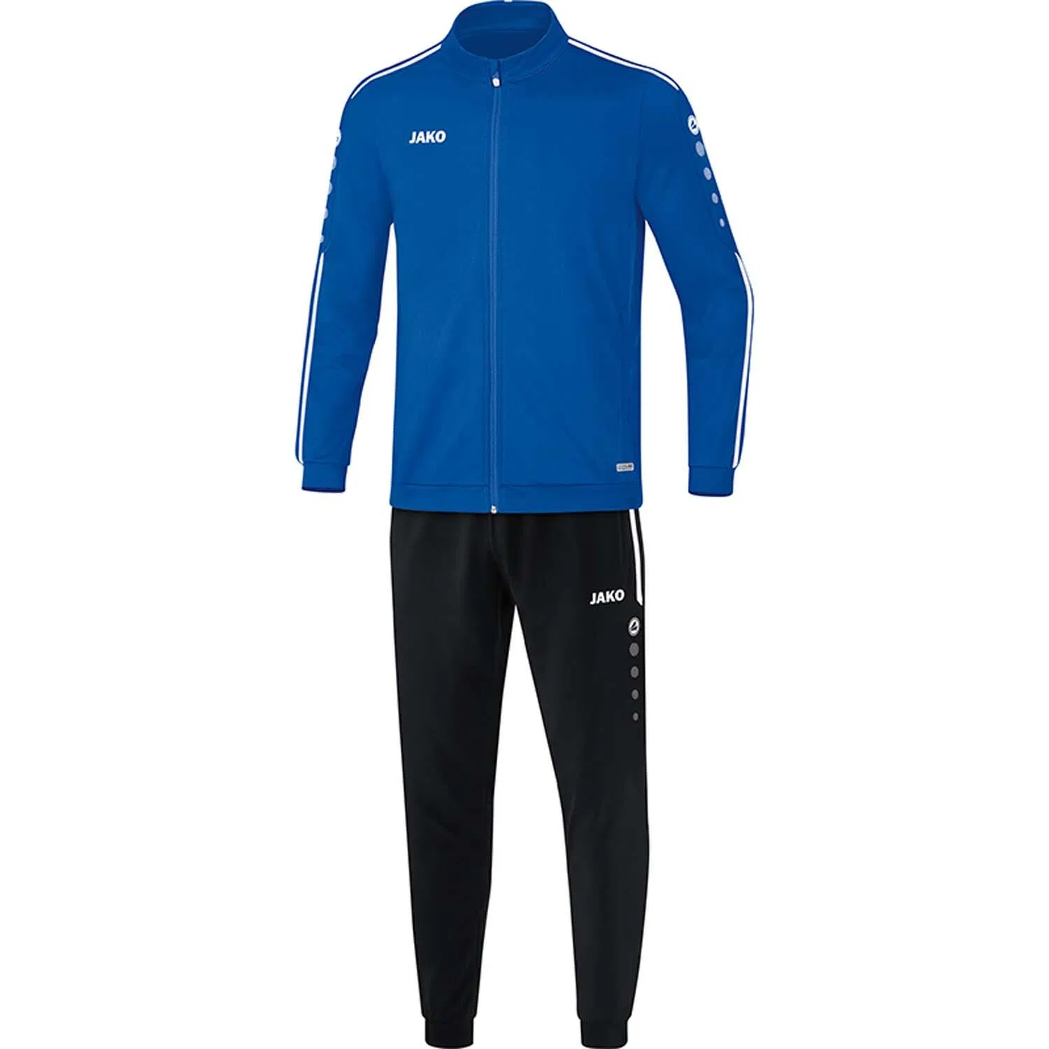 Детский полиэстеровый костюм Striker 2.0 Jako, Konigsblau / Schwarz / Weiss