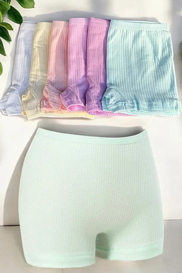 Детские шорты для девочек хлопковые комплект из 6 штук Basics Dondeza, Multicolor — фото 4